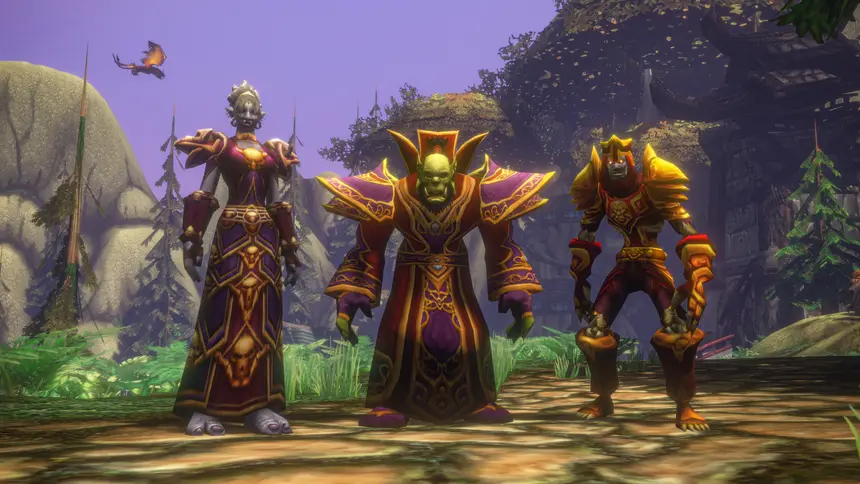 A line-up of characters in the newly allowed race and class combinations
