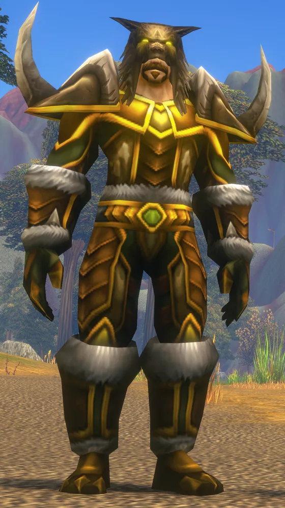 A bearded human in horned mail armour, from Blizzard’s Forever reveal picture of new race and class combinations
